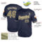 Custom Navy Camo-Cream Mesh Authentic Throwback Baseball Jersey