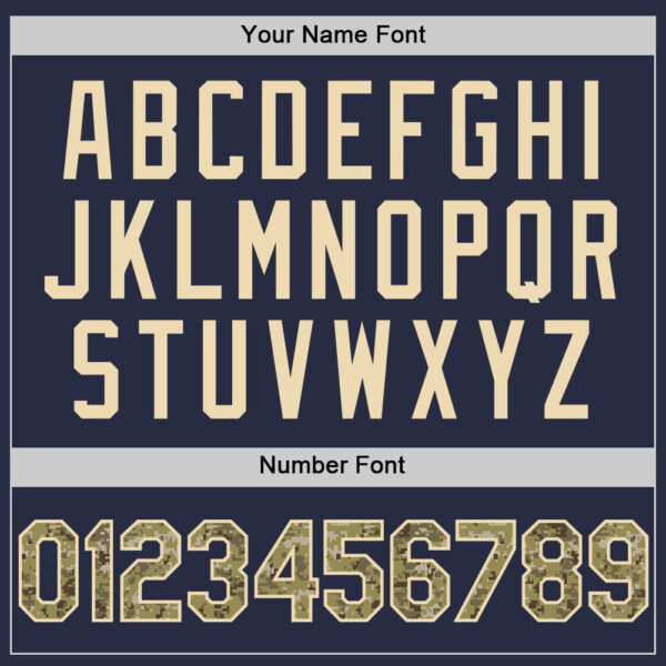 Custom Navy Camo-Cream Mesh Authentic Throwback Baseball Jersey