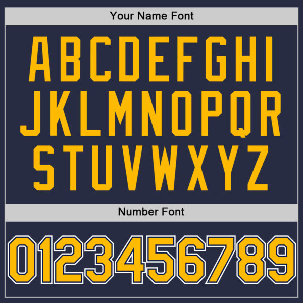 Custom Navy Gold-White Mesh Authentic Throwback Baseball Jersey