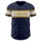 Custom Navy White-Old Gold Authentic Baseball Jersey