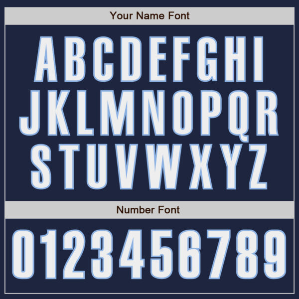 Custom Navy White-Light Blue Authentic Baseball Jersey