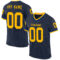 Navy0893 Custom Navy Gold-Royal Mesh Authentic Throwback Football Jersey