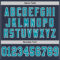 Custom Navy Teal-White Mesh Authentic Throwback Football Jersey