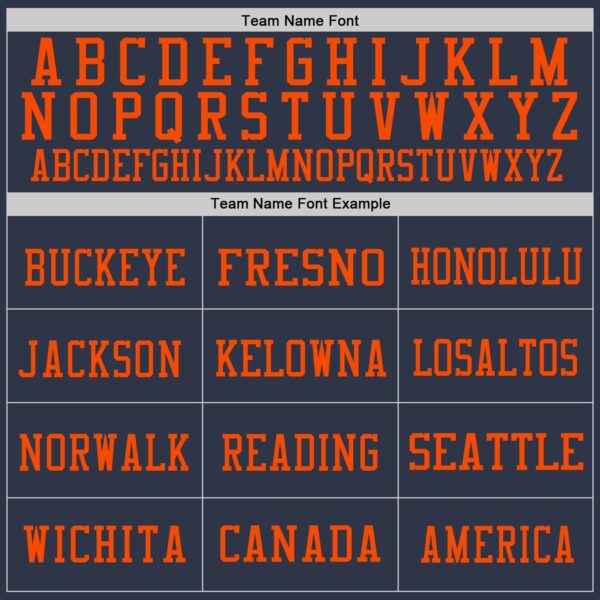 Custom Navy Gold-Orange Mesh Authentic Throwback Football Jersey