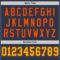 Navy0902-3 Custom Navy Gold-Orange Mesh Authentic Throwback Football Jersey