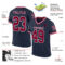 Navy0908-1 Custom Navy Maroon-White Mesh Authentic Throwback Football Jersey