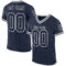 Navy0941 Custom Navy White Mesh Authentic Throwback Football Jersey
