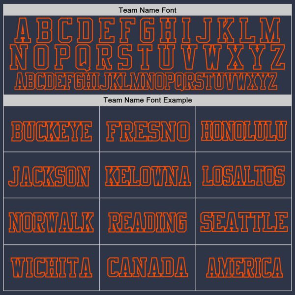 Custom Navy Orange Mesh Authentic Throwback Football Jersey