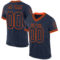 Navy0943 Custom Navy Orange Mesh Authentic Throwback Football Jersey