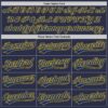 Custom Navy Royal-Gold Authentic Throwback Baseball Jersey