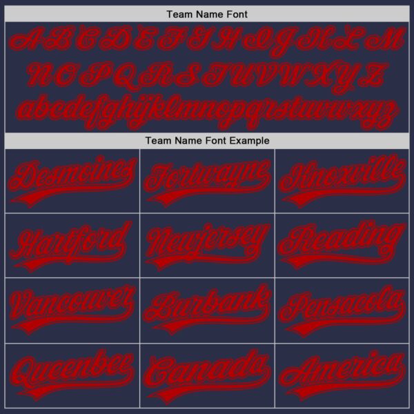 Custom Navy Red Authentic Throwback Baseball Jersey