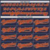 Custom Navy Orange-Gray Authentic Throwback Baseball Jersey