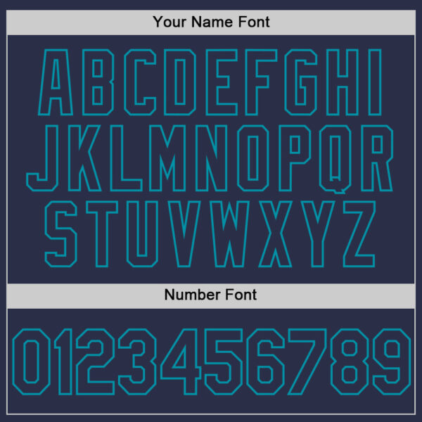 Custom Navy Teal Authentic Throwback Baseball Jersey