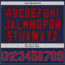 Custom Navy Red-Powder Blue Authentic Baseball Jersey