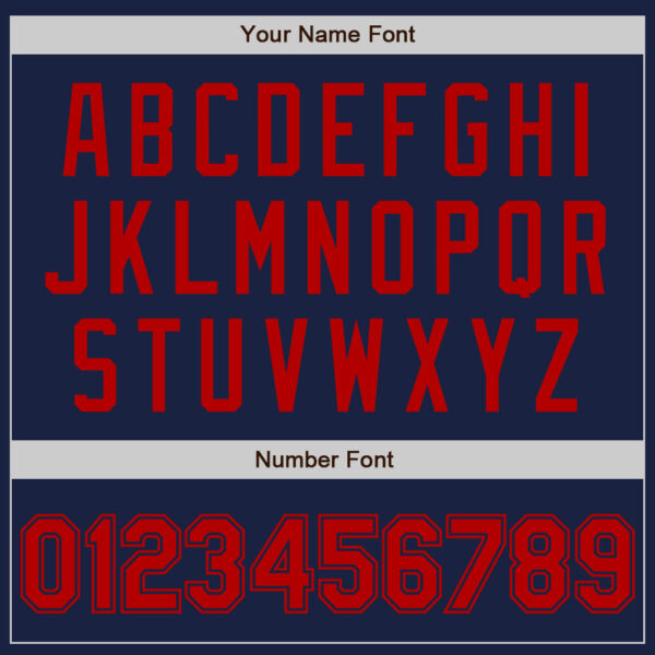 Custom Navy Red Authentic Baseball Jersey