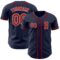 Custom Navy Red-White Authentic Baseball Jersey