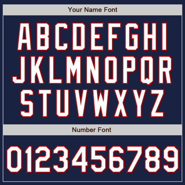 Custom Navy White-Red Authentic Baseball Jersey