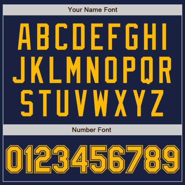 Custom Navy Gold Authentic Baseball Jersey