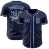 Custom Navy Royal-White Authentic Baseball Jersey