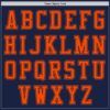 Custom Navy Orange Authentic Baseball Jersey