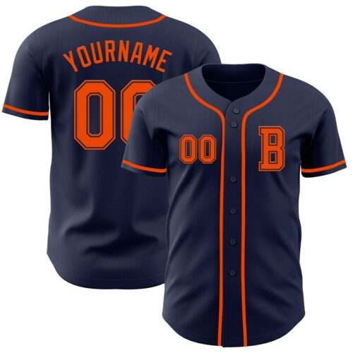 Navy1018_036c16c9-ceb9-4149-b39f-a2962443ec83 Custom Navy Orange Authentic Baseball Jersey