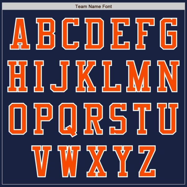 Custom Navy Orange-White Authentic Baseball Jersey