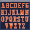 Custom Navy Orange-White Authentic Baseball Jersey