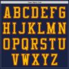 Custom Navy Gold-Orange Authentic Baseball Jersey