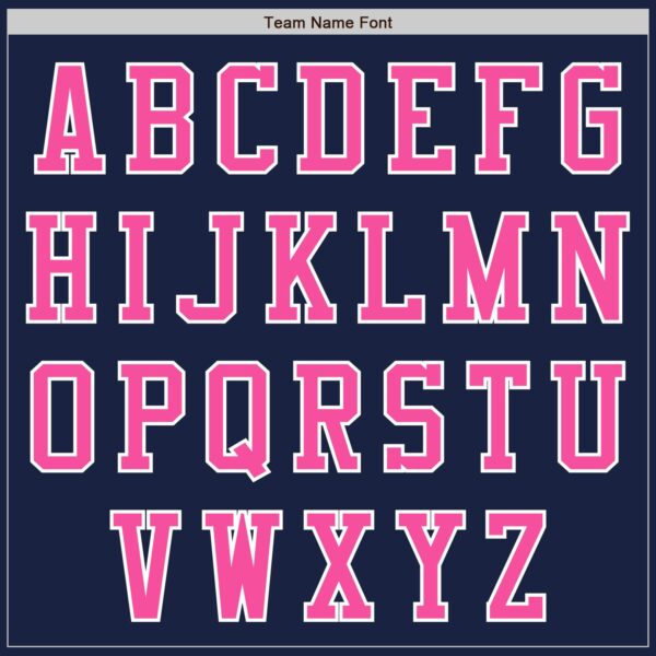 Custom Navy Pink-White Authentic Baseball Jersey