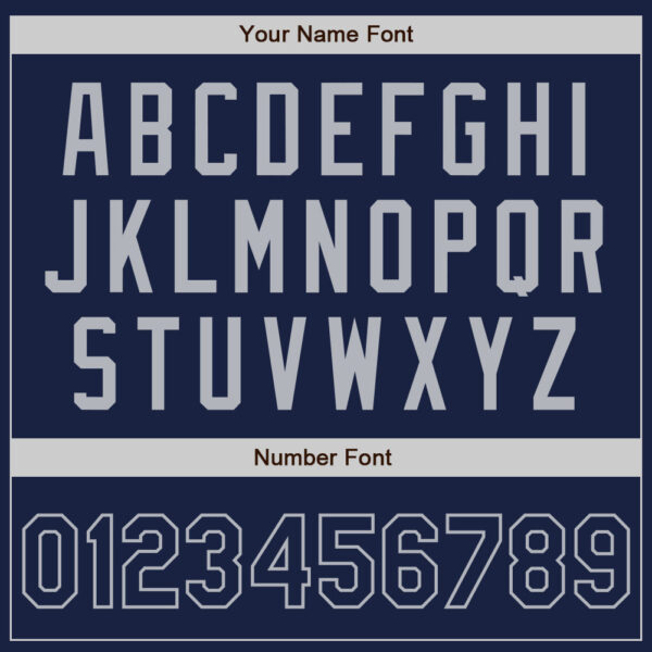 Custom Navy Gray Authentic Baseball Jersey