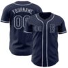 Custom Navy Gray Authentic Baseball Jersey