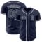 Custom Navy White-Gray Authentic Baseball Jersey