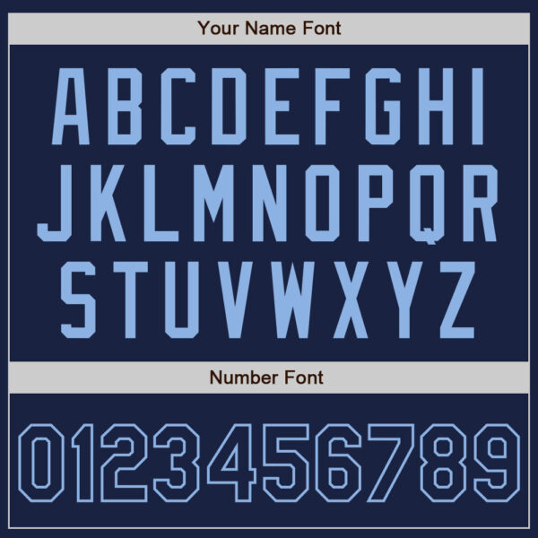 Custom Navy Light Blue Authentic Baseball Jersey