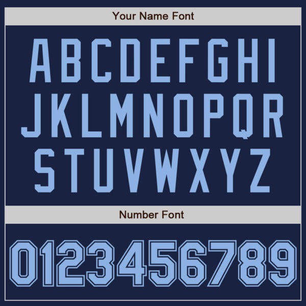 Custom Navy Light Blue Authentic Baseball Jersey