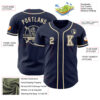 Custom Navy Cream Authentic Baseball Jersey