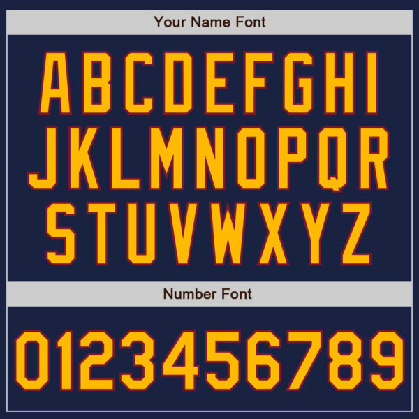 Custom Navy Gold-Crimson Authentic Baseball Jersey