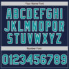 Custom Navy Teal-White Authentic Baseball Jersey