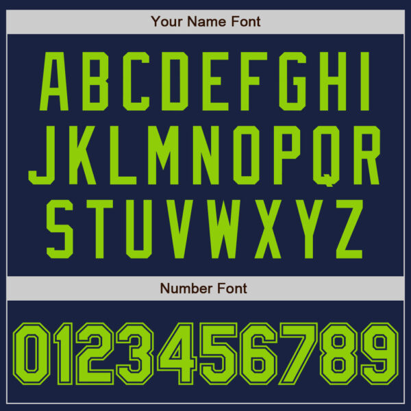 Custom Navy Neon Green Authentic Baseball Jersey