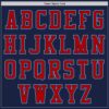 Custom Navy Red-Light Blue Authentic Baseball Jersey
