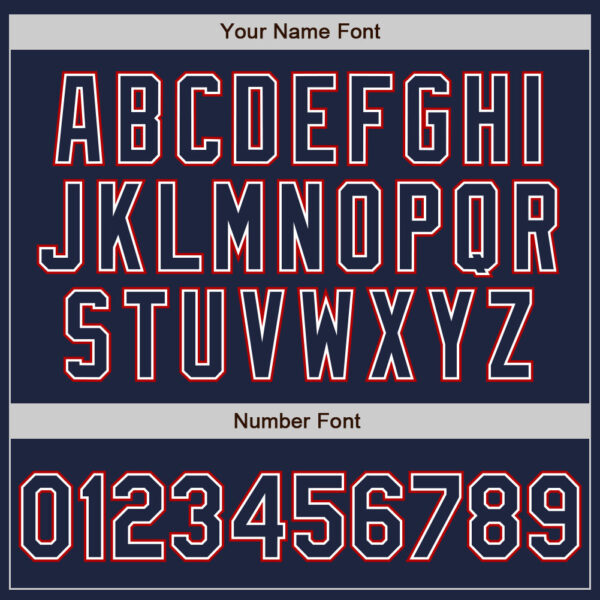 Custom Navy White-Red Authentic Baseball Jersey