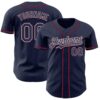 Custom Navy White-Crimson Authentic Baseball Jersey