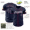 Custom Navy White-Crimson Authentic Baseball Jersey