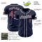 Custom Navy Burgundy-White Authentic Baseball Jersey