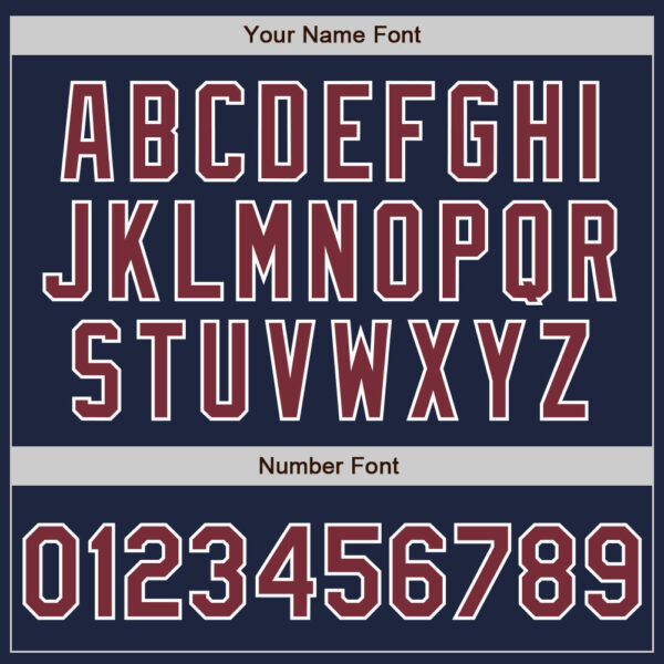 Custom Navy Burgundy-White Authentic Baseball Jersey