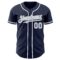 Custom Navy Silver-White Authentic Baseball Jersey