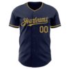 Custom Navy Old Gold Authentic Baseball Jersey