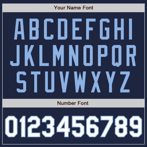 Custom Navy White-Light Blue Authentic Baseball Jersey