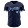 Custom Navy Light Blue Authentic Baseball Jersey