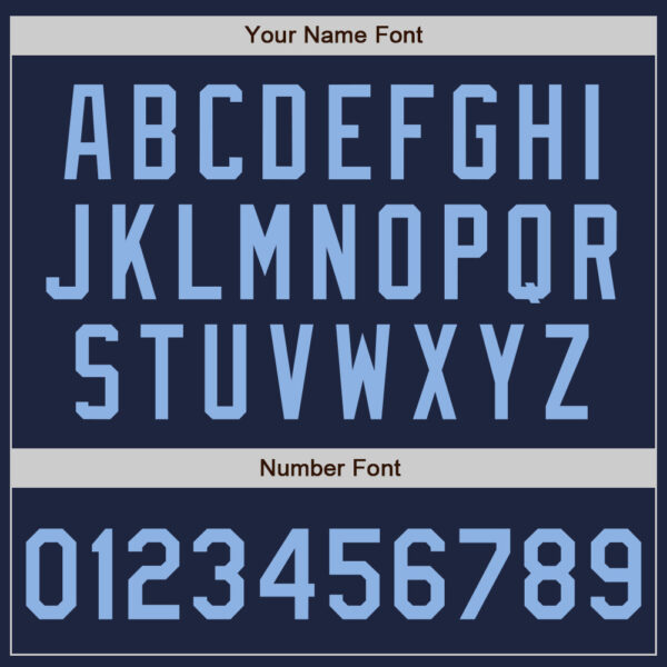 Custom Navy Light Blue Authentic Baseball Jersey