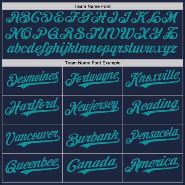 Custom Navy Teal Authentic Baseball Jersey